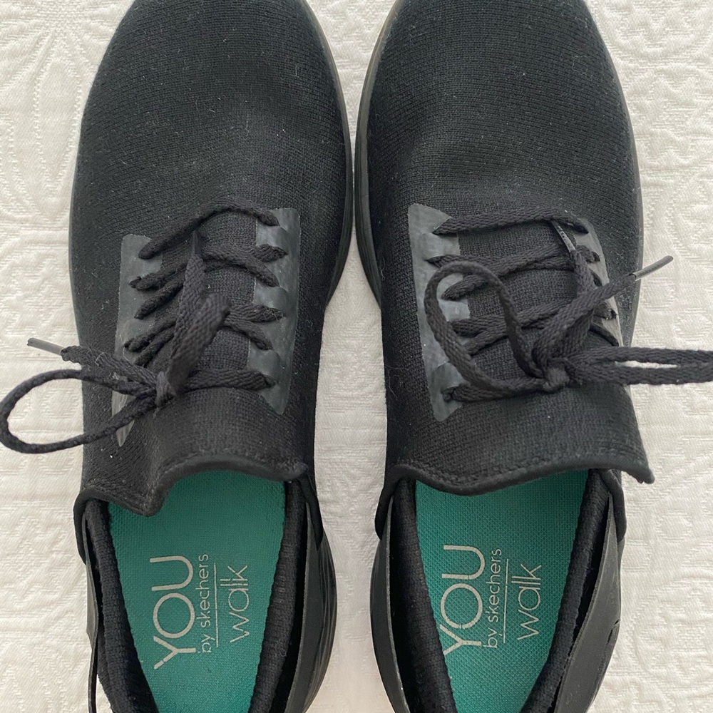 Skechers You Walk Black Tennis Shoes